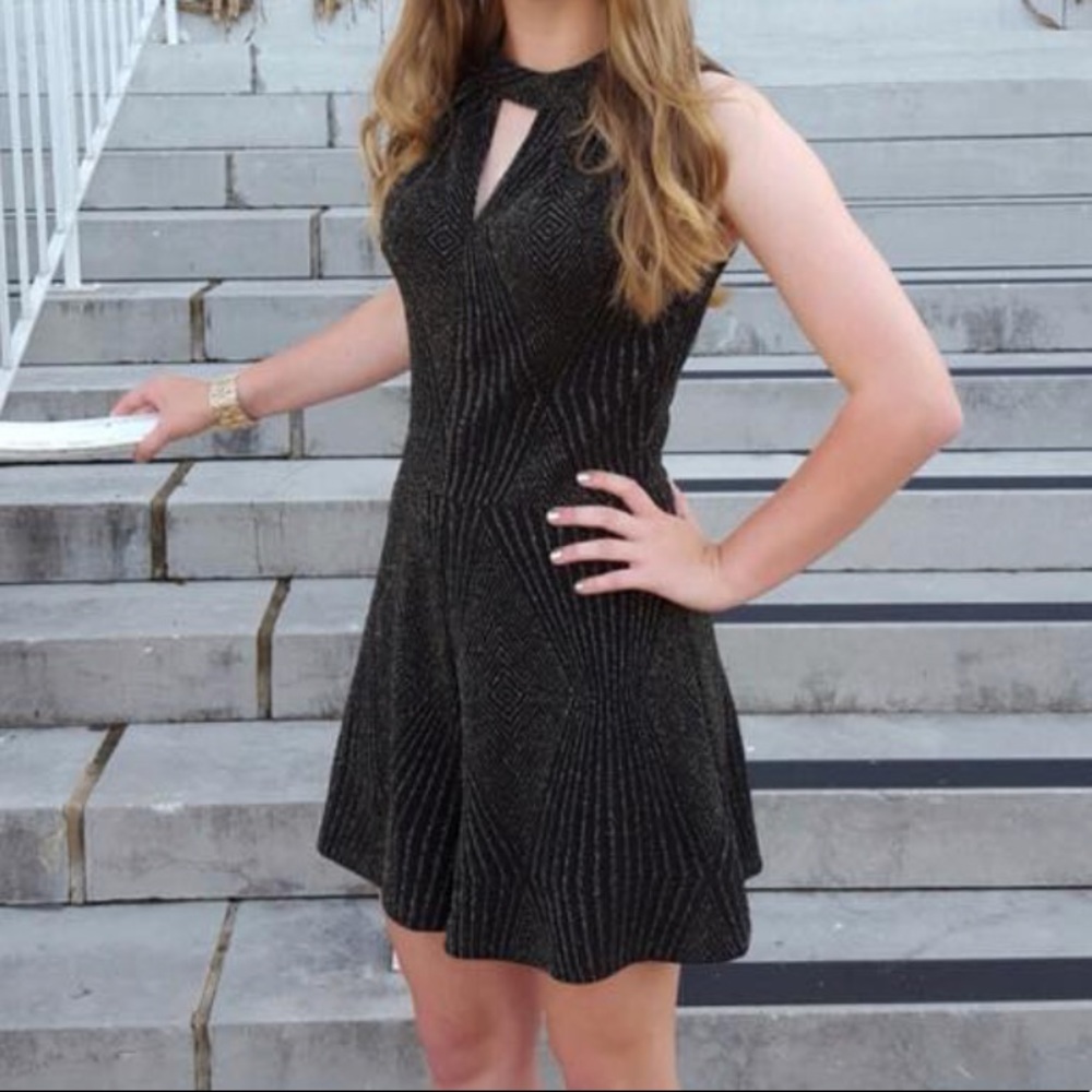 Black and gold romper